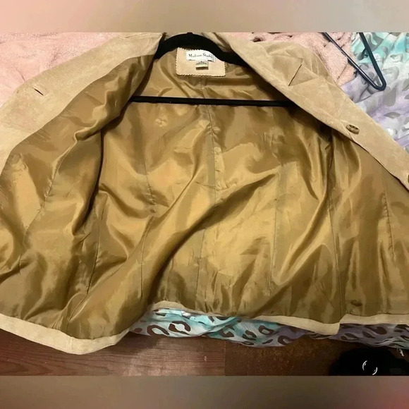 Madison Studio Pig Suede Light Brown Patch/Stitch Jacket Size 8 - Picture 11 of 11